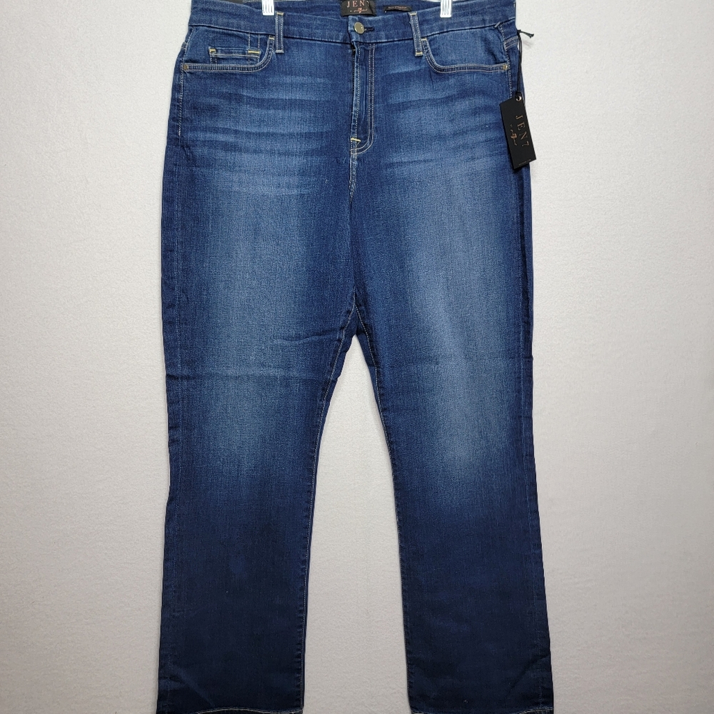 Women's JEN7 Slim Straight Blue‎ Jeans SIZE 18 Misses  #878